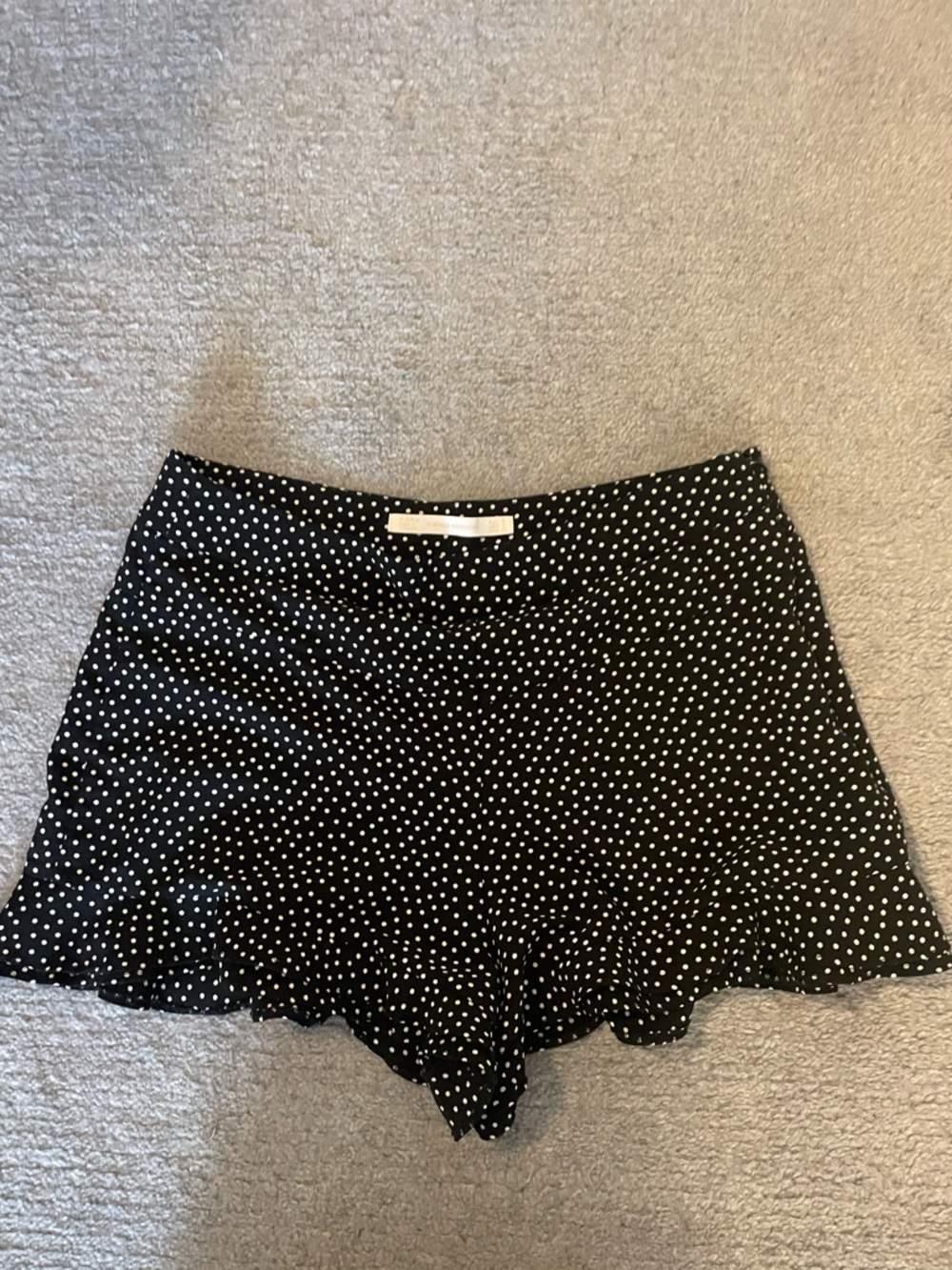 Zara Black and White Polka Dot High Waist Women's Shorts